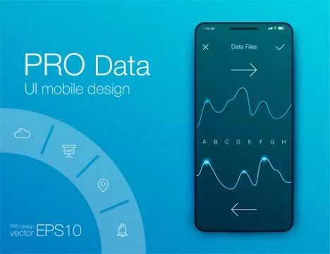 Vector graphics mobile infographics with two options. Template for creating Illustrazione stock