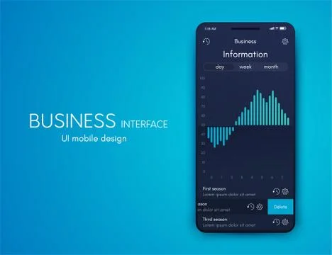 Vector graphics mobile infographics with two options. Template for creating Stock Illustration