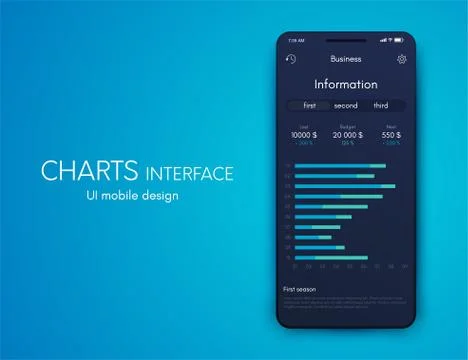 Vector graphics mobile infographics with two options. Template for creating Stock Illustration