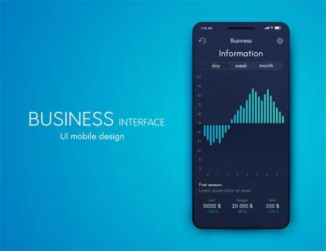 Vector graphics mobile infographics with two options. Template for creating Illustrazione stock