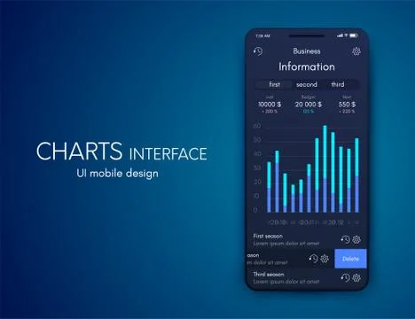 Vector graphics mobile infographics with two options. Template for creating Stock Illustration