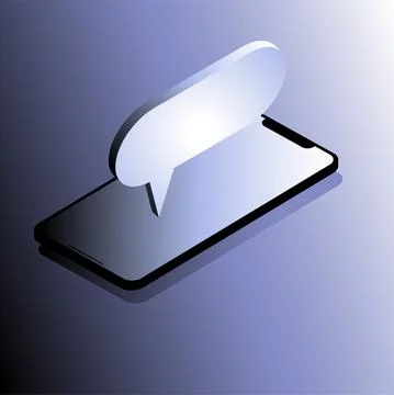 Vector graphics. Realistic isometric smartphone. Stock Illustration