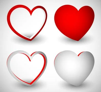 Vector graphics with red heart. Eps 10. Stock Illustration