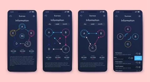 Vector graphics set mobile infographics. Stock vector Stock Illustration