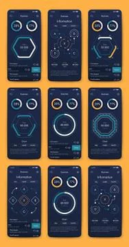 Vector graphics set mobile infographics. Stock vector Stock Illustration
