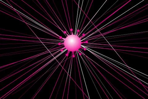 Vector graphics virus on a dark background イラスト素材