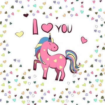 Vector graphics. White heart-shaped frame with the inscription I love you and Stock Illustration