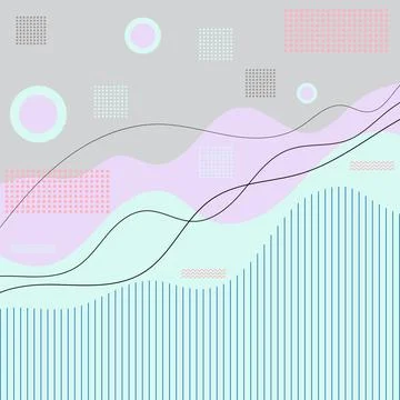 Vector Graphs, diagrams, parabolas, geometric shapes for presentation. Anal.. Stock Illustration