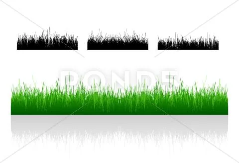 Vector grass pattern Stock Illustration