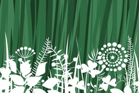 Vector grass seamless pattern. Illustrazione stock