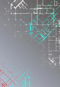 Vector gray architectural background vertical Stock Illustration
