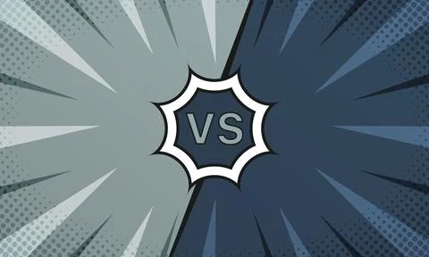 Vector gray blue background in comic style standoff Stock Illustration