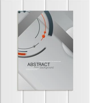 Vector gray brochure A5 or A4 format material design element corporate style Ilustração Stock