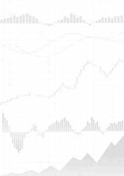 Vector : Gray business graphs on white background Illustrazione stock