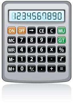 Vector gray calculator Stock Illustration