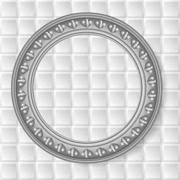 Vector gray circular frame Stock Illustration