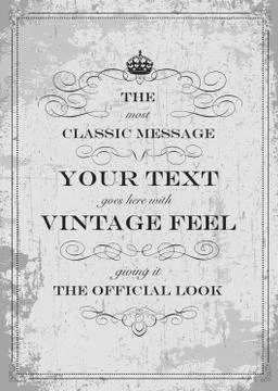 Vector Gray Distressed Frame Stock Illustration