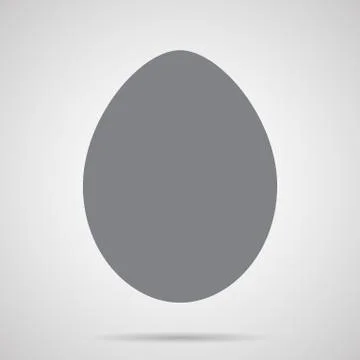 Vector Gray Easter Egg Icon Stock Illustration