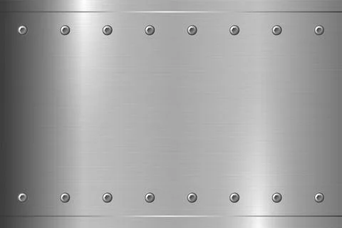 Vector gray iron polished background. Metallic sheet cover, surface, banner イラスト素材