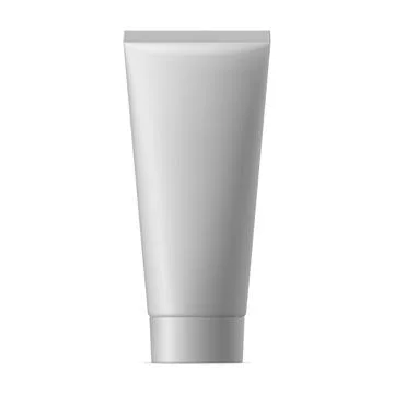 Vector gray mat plastic tube with cap 库存插图