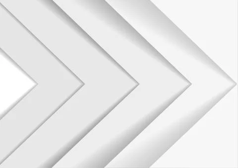Vector : Gray paper triangles with shadow on white background Stock Illustration