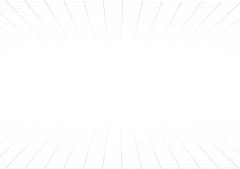 Vector : Gray perspective grid on white background Stock Illustration