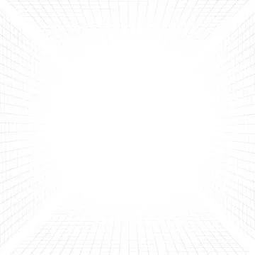 Vector : Gray perspective grid on white background Stock Illustration