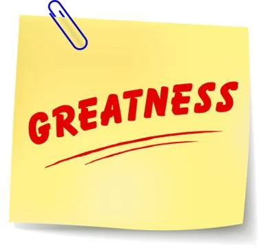 Vector greatness message Stock Illustration