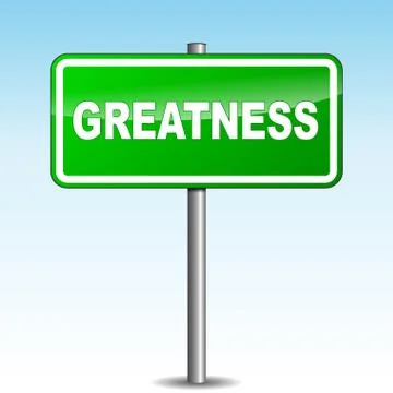 Vector greatness signpost Stock Illustration