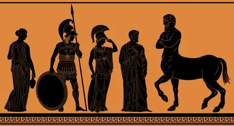 Vector Greek People Stock Illustration