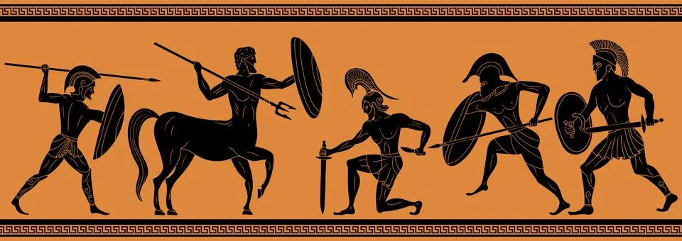 Vector Greek People Stock Illustration