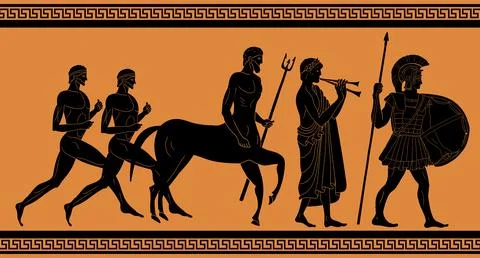 Vector Greek People Stock Illustration
