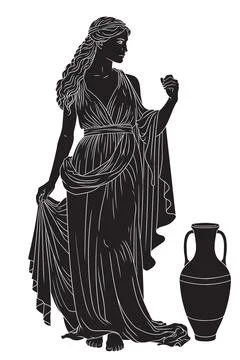 Vector Greek women. Stock Illustration