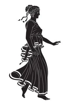 Vector Greek women. Stock Illustration
