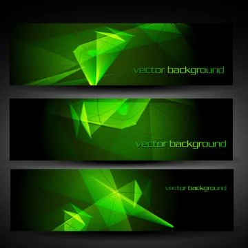 Vector green abstract banner Stock Illustration