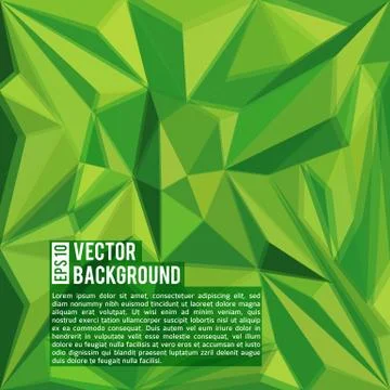 Vector green abstract polygonal background Stock Illustration