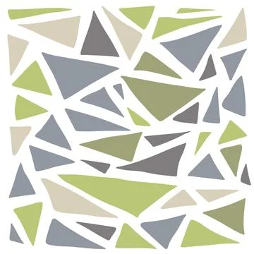 Vector green and grey colors various abstract triangle shapes. Cute geometric Stock Illustration