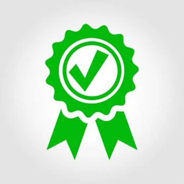 Vector green approved certificate icon Illustrazione stock