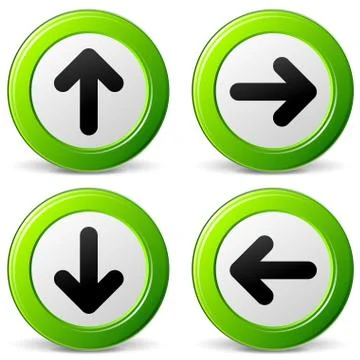 Vector green arrows icons Stock Illustration
