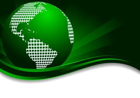 Vector green background with earth Stock Illustration