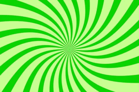 Vector green background with spiral green and light green rays in retro pop a 스톡 일러스트