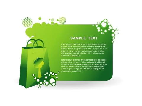 Vector green bag Stock Illustration