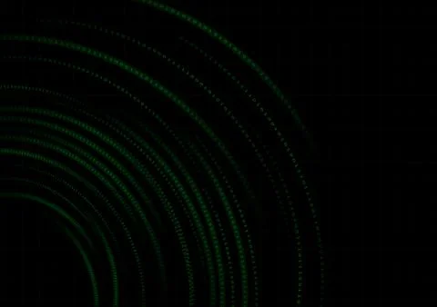 Vector : Green binary curve and grid on black background Illustrazione stock