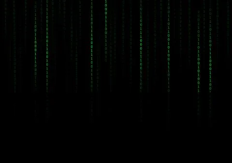 Vector : Green binary number on black background イラスト素材