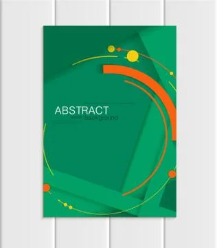 Vector green brochure A5 or A4 format material design element corporate style Ilustração Stock