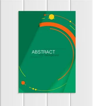 Vector green brochure A5 or A4 format material design element corporate style Stock Illustration