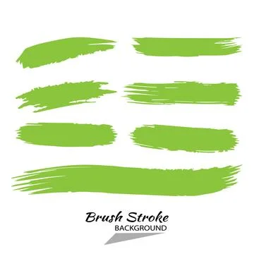 Vector green  brush strokes Stock Illustration