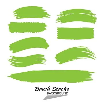 Vector green  brush strokes Stock Illustration