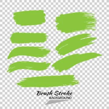 Vector green  brush strokes Stock Illustration