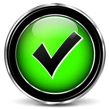 Vector green check mark icon Stock Illustration